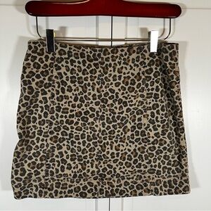 Y2K Mini Skirt Women's Size 28 Medium Animal Print Leopard Black Brown Jolt